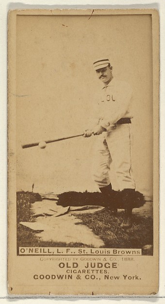 Goodwin & Company, James Edward "Tip" O'Neill, Left Field, St. Louis Browns, from the Old Judge series (N172) for Old Judge Cigarettes