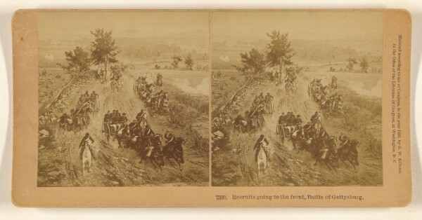 Benjamin West Kilburn, Recruits going to the front, Battle of Gettysburg.
