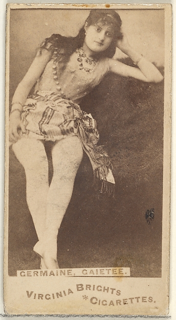 Allen & Ginter, Germaine, Gaietee, from the Actors and Actresses series (N45, Type 1) for Virginia Brights Cigarettes