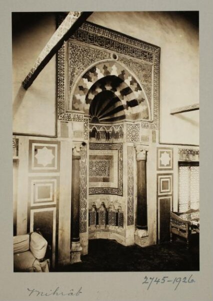 K.A.C. Creswell, Mihrab in the Madrasa al-Taybarsiyya, Cairo