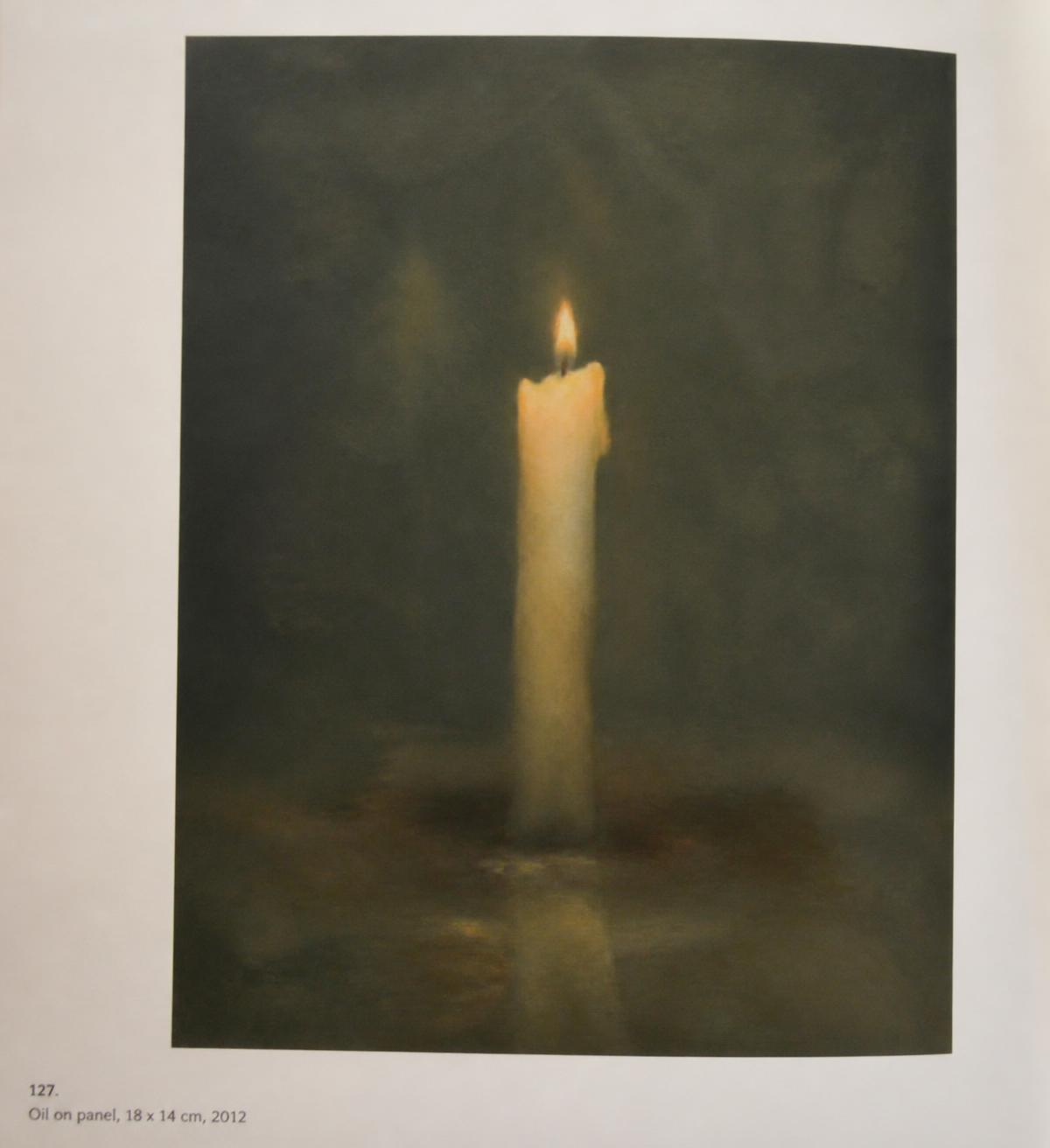 Abstract painting in an artist's studio